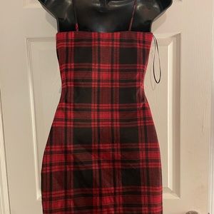Black multicolored midi dress